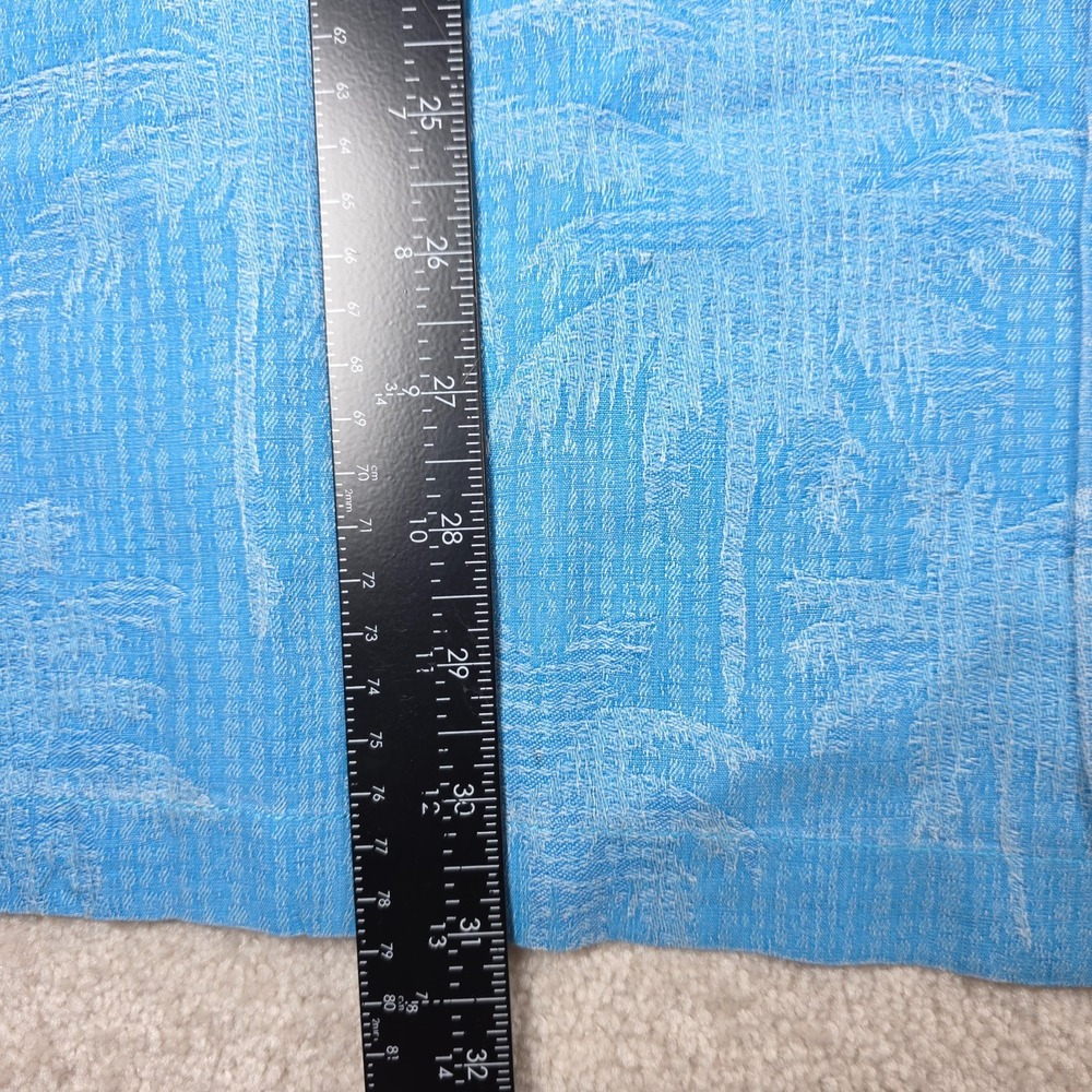 Tommy Bahama Shirt Mens XXL Blue Silk Tropical Logo Button-Up Hawaiian Tropical - Picture 9 of 9